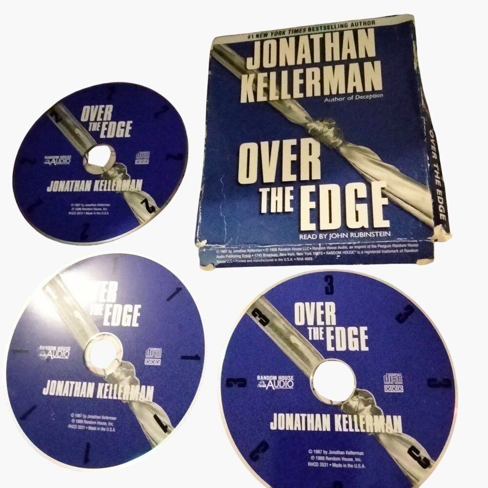 Jonathan Kellerman Over The Edge Audiobook 3 CD Random House John Rubinstein